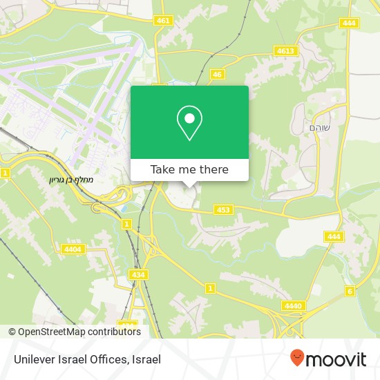 Unilever Israel Offices map