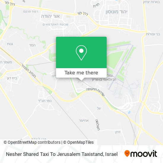 Nesher Shared Taxi To Jerusalem Taxistand map