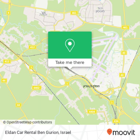 Карта Eldan Car Rental Ben Gurion