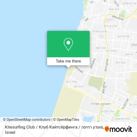 Карта Kitesurfing Club / Клуб Кайтсёрфинга / מועדון רחיפה