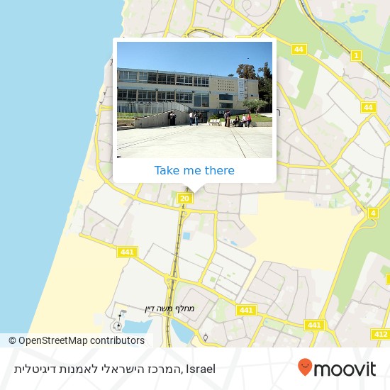 המרכז הישראלי לאמנות דיגיטלית map