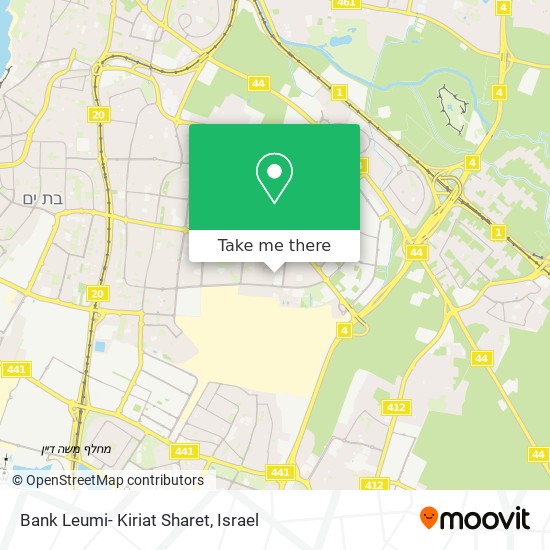 Карта Bank Leumi- Kiriat Sharet