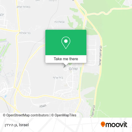Карта גן הירדן