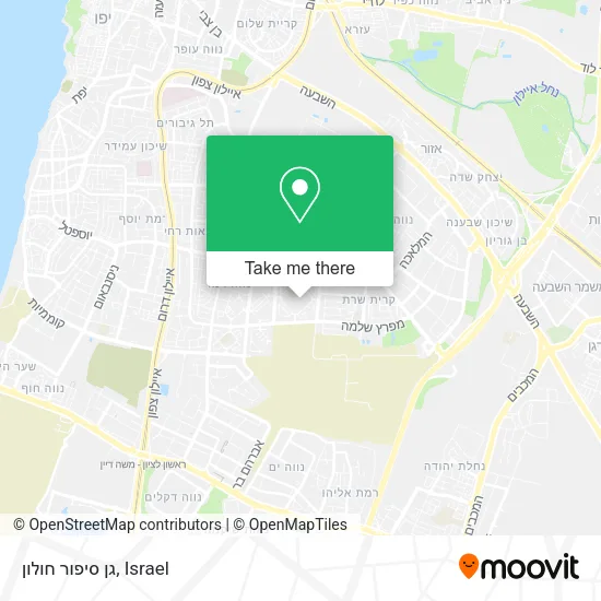 Карта גן סיפור חולון