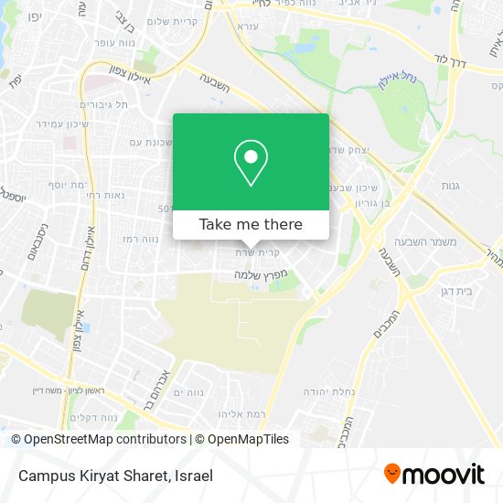 Карта Campus Kiryat Sharet