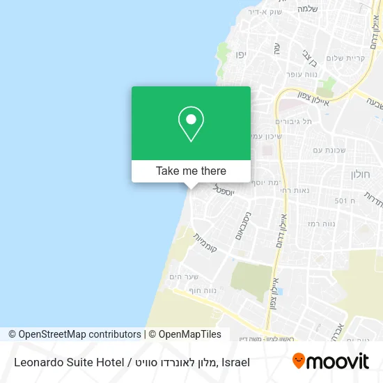 Карта Leonardo Suite Hotel / מלון לאונרדו סוויט