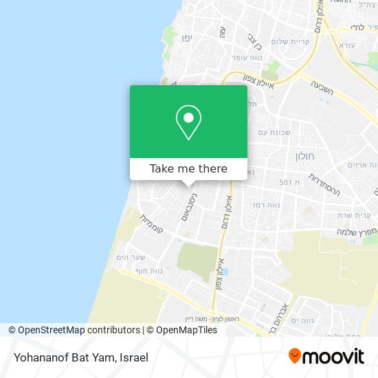 Yohananof Bat Yam map