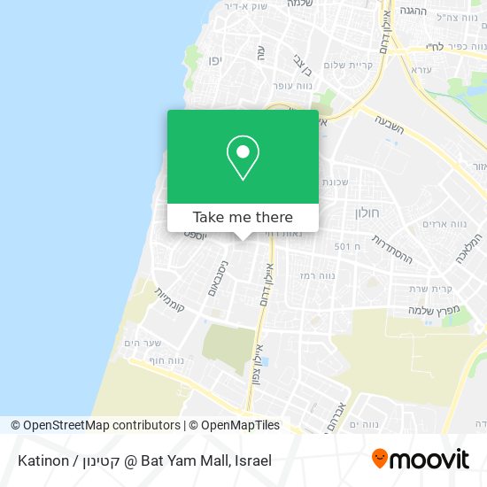Карта Katinon / קטינון @ Bat Yam Mall