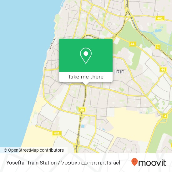 Yoseftal Train Station / תחנת רכבת יוספטל map