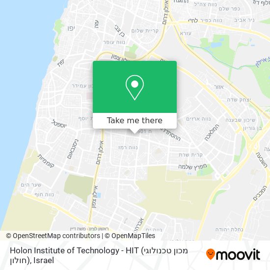 Карта Holon Institute of Technology - HIT (מכון טכנולוגי חולון)