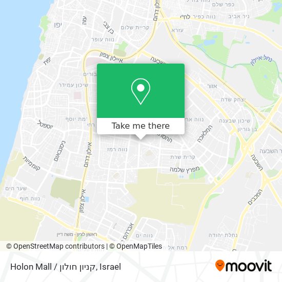 Карта Holon Mall / קניון חולון