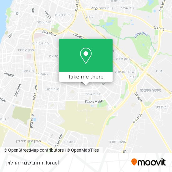 Карта רחוב שמריהו לוין