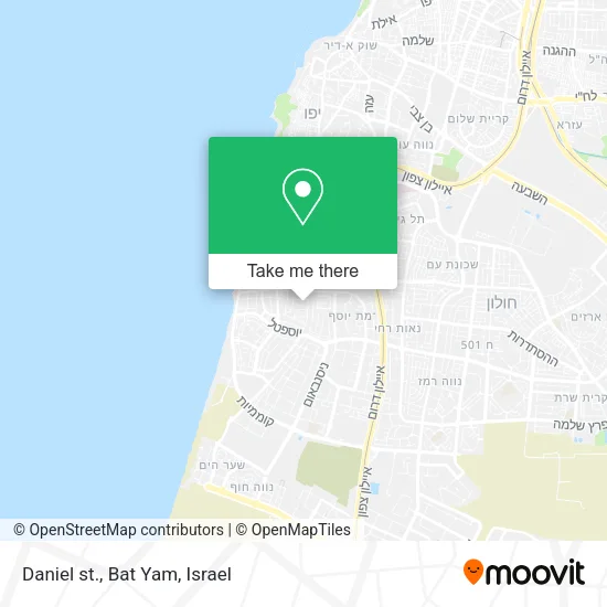 Карта Daniel st., Bat Yam