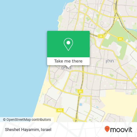 Карта Sheshet Hayamim