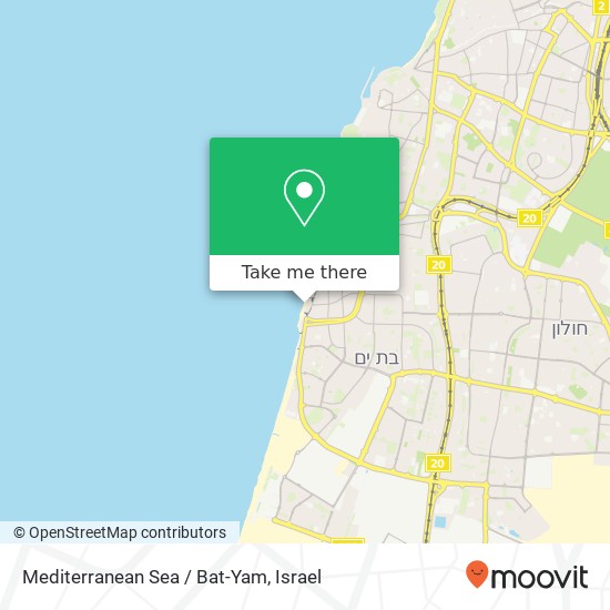 Карта Mediterranean Sea / Bat-Yam