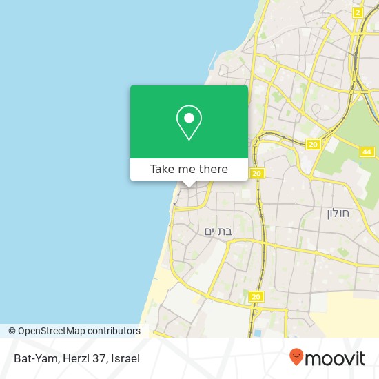Bat-Yam, Herzl 37 map