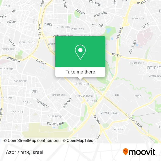 Карта Azor / אזור
