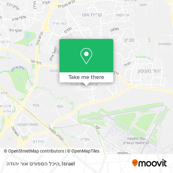 היכל הספורט אור יהודה map