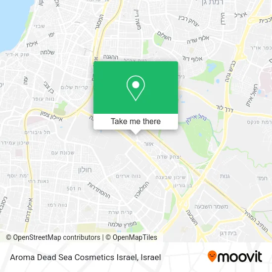 Карта Aroma Dead Sea Cosmetics Israel