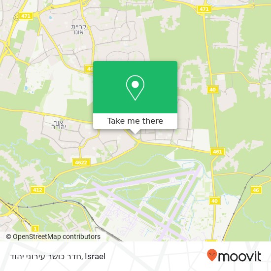 חדר כושר עירוני יהוד map