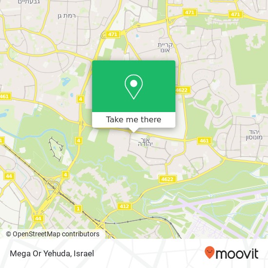 Mega Or Yehuda map