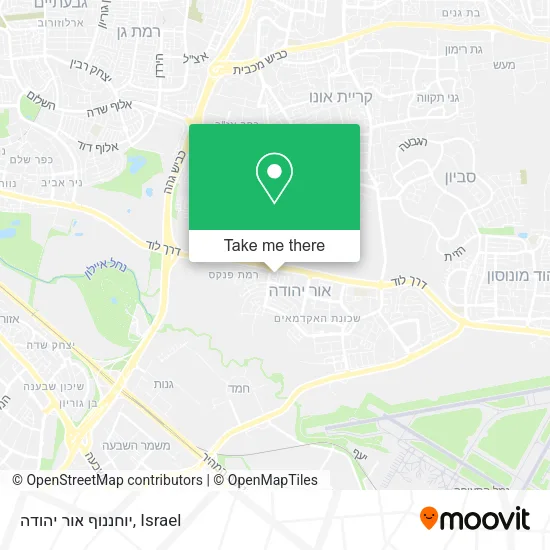 Карта יוחננוף אור יהודה