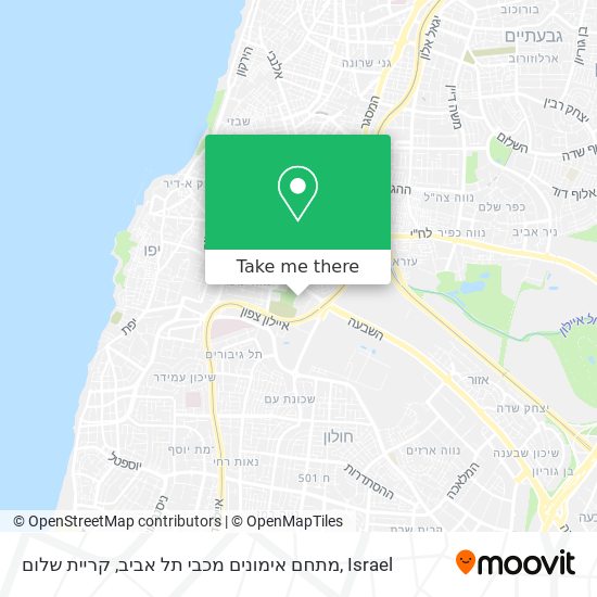 Карта מתחם אימונים מכבי תל אביב, קריית שלום