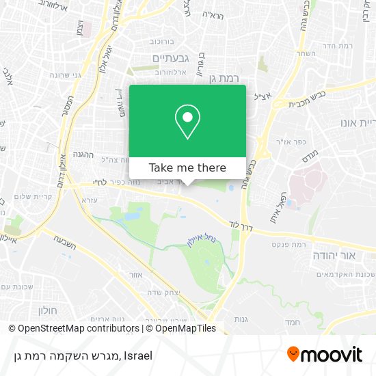 Карта מגרש השקמה רמת גן