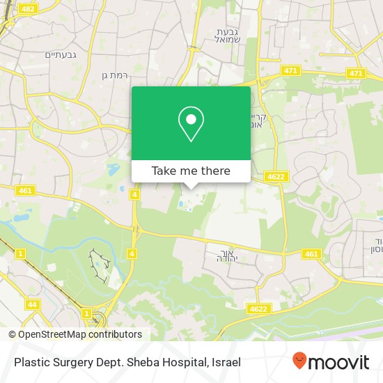 Plastic Surgery Dept. Sheba Hospital map