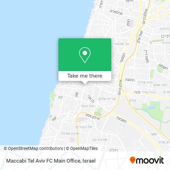 Maccabi Tel Aviv FC Main Office map