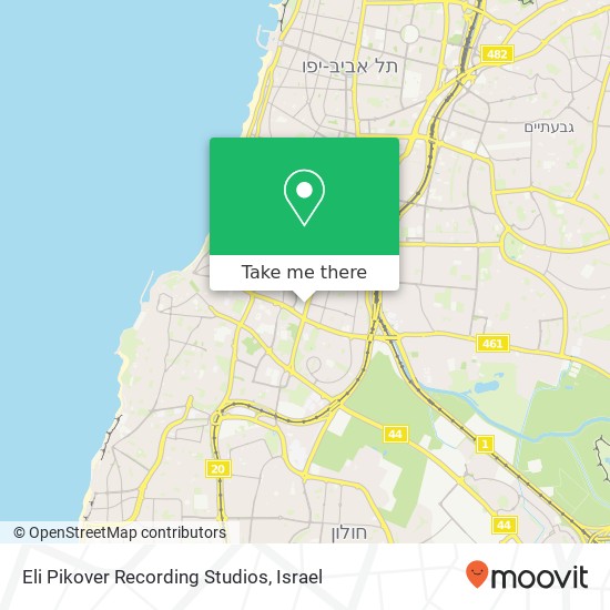 Карта Eli Pikover Recording Studios