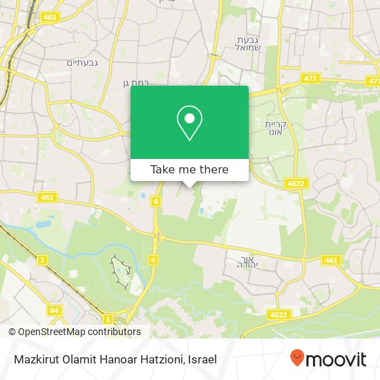 Карта Mazkirut Olamit Hanoar Hatzioni