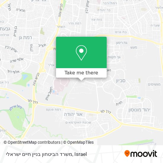 Карта משרד הביטחון בניין חיים ישראלי