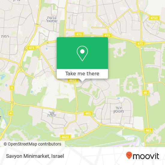 Карта Savyon Minimarket