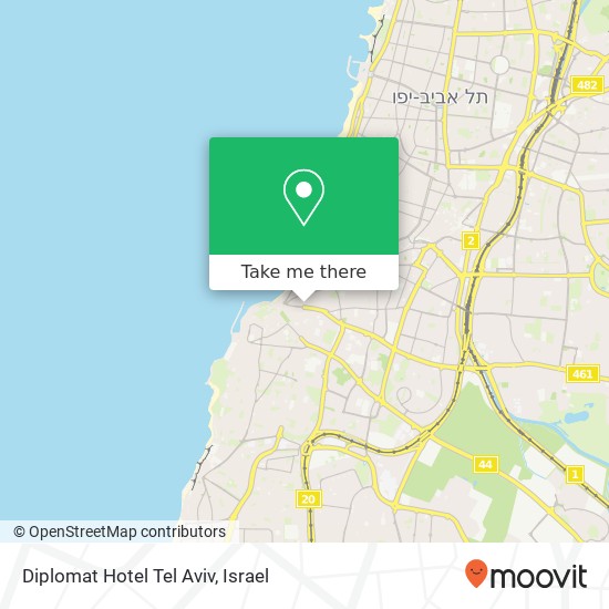 Diplomat Hotel Tel Aviv map