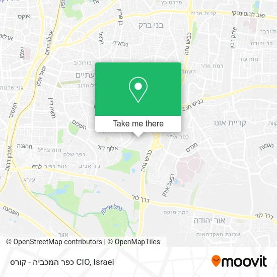 Карта כפר המכביה - קורס CIO