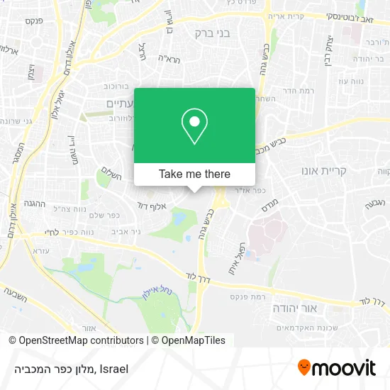 Карта מלון כפר המכביה