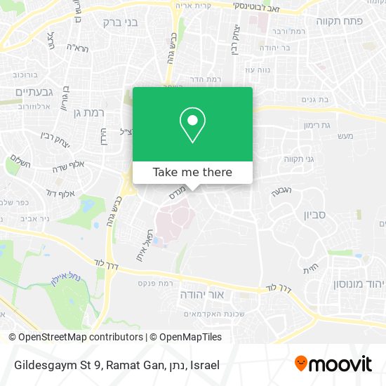 Карта Gildesgaym St 9, Ramat Gan, נתן