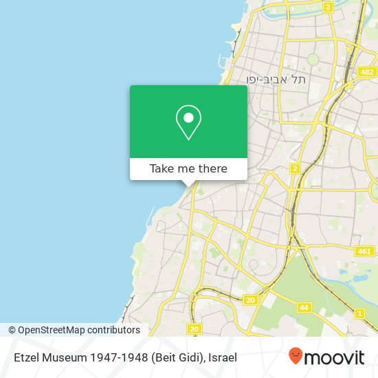 Карта Etzel Museum 1947-1948 (Beit Gidi)