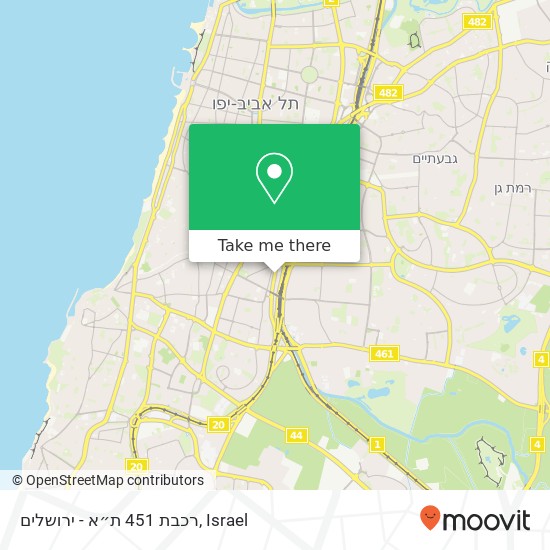 רכבת 451 ת״א - ירושלים map