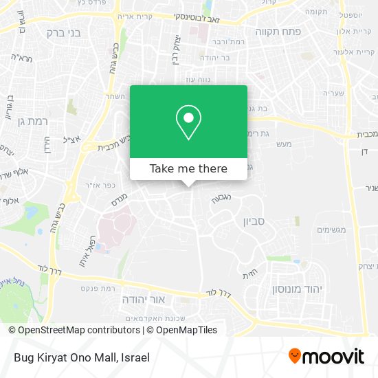 Карта Bug Kiryat Ono Mall