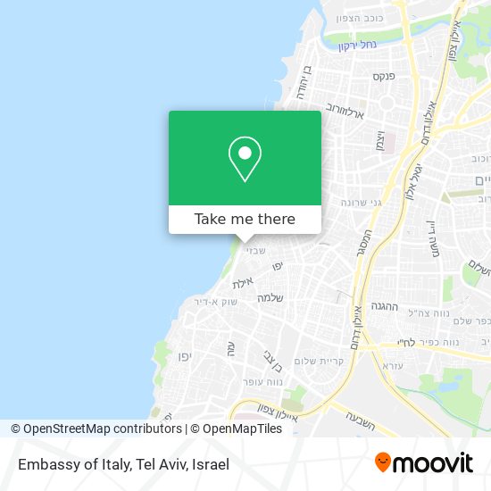 Карта Embassy of Italy, Tel Aviv