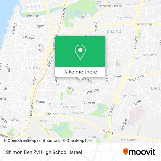 Shimon Ben Zvi High School map
