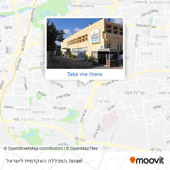Карта המכללה האקדמית לישראל