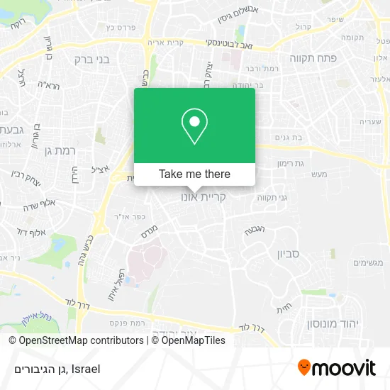 Карта גן הגיבורים
