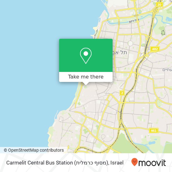 Карта Carmelit Central Bus Station (מסוף כרמלית)