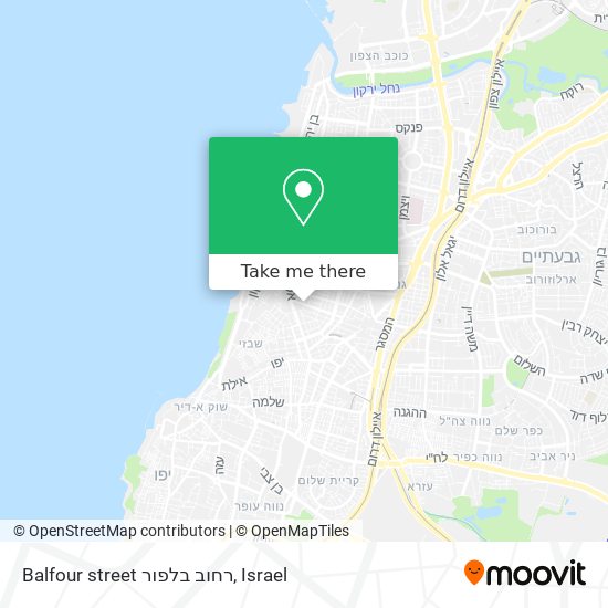 Balfour street רחוב בלפור map