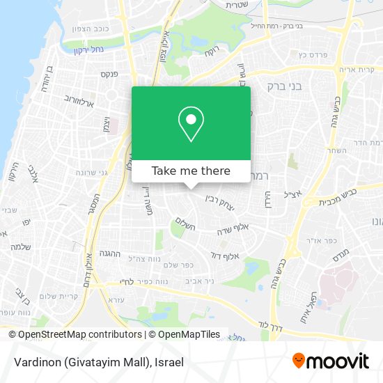 Vardinon (Givatayim Mall) map