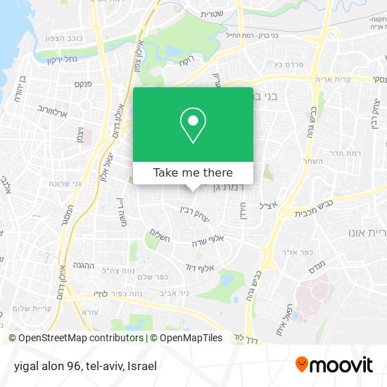Карта yigal alon 96, tel-aviv