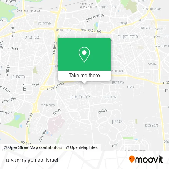 Карта ספורטק קריית אונו